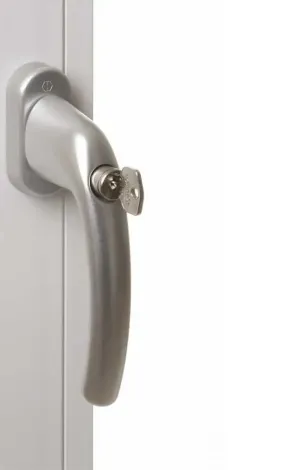 Fenstergriff Tokyo, silber, sperrbar mit Schlüssel