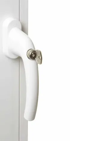 Fenstergriff Tokyo, weiß, sperrbar mit Schlüssel